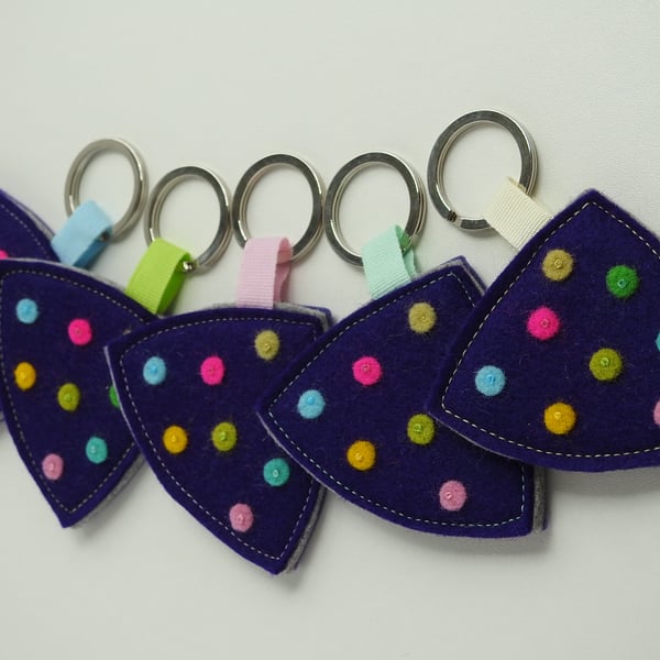 Keyring. Dotty Felt Keyring