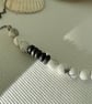  White Howlite and Matt black Hematite necklace - Image 3