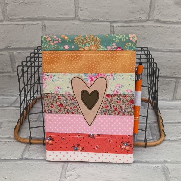 A5 book reuseable fabric book cover, student gift, reusable book cover, applique