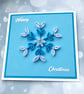 Christmas card - quilled snowflake with boxed option