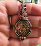 Im Mostly Peace & Light Glass & Copper Necklace Pendant Gift Jewellery Jewelry  - Image 2