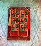 Set of 2 Handmade Celtic Design Inspired Cross Stitch Bookmark Book Lover Gift - Image 2