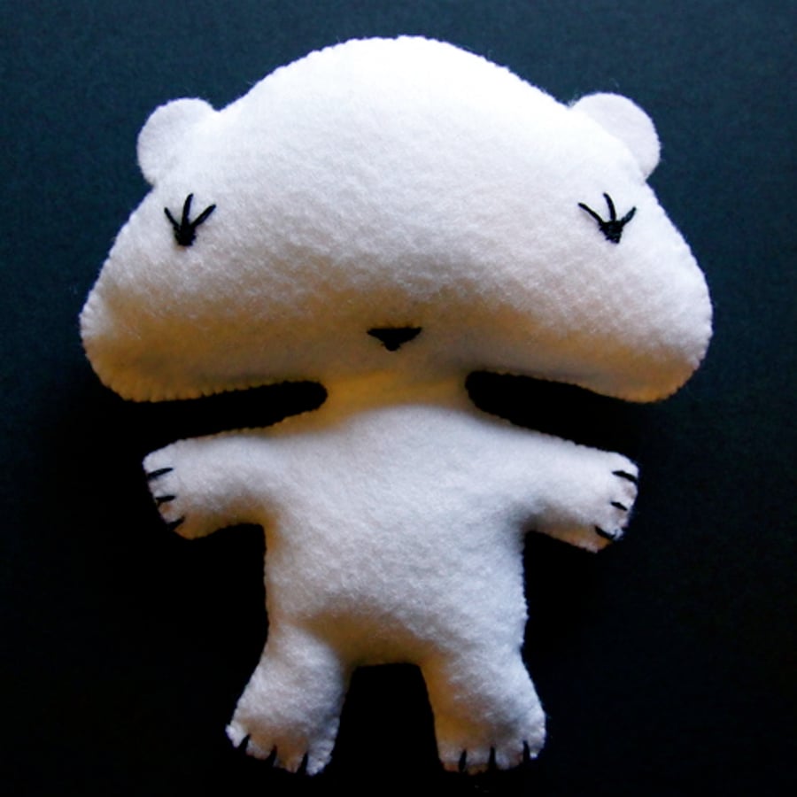 Cute felt polar bear