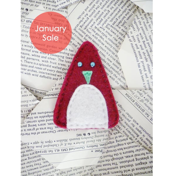 Sale - Free Postage - Felt Penguin Fridge Magnet