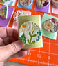 Handmade Spring Ceramic brooch, Hand Made Pottery Badge - Image 3