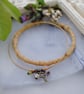 Sari bangle charm bracelet set with key (olive) - Image 4