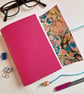 Pink Leather Marble Journal or Notebook, A5 size
