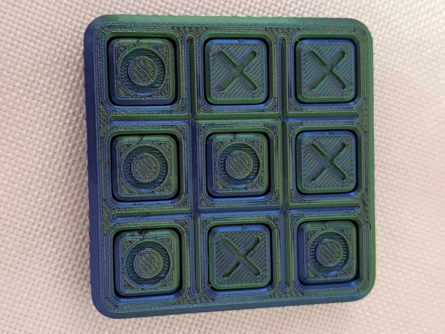 3d Printed Spinning Tic Tac Toe Travel Game FREE POSTAGE