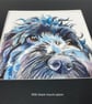 Small Watercolour Original Painting of Black Cockapoo Dog for 8" Frame - Image 6
