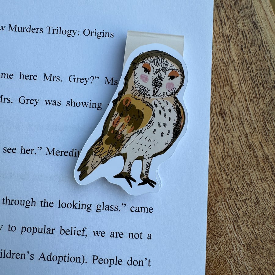 Magnetic Bookmarks Owl 02