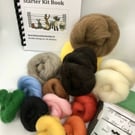 Needle felting starter kit with beautiful British Shetland wool