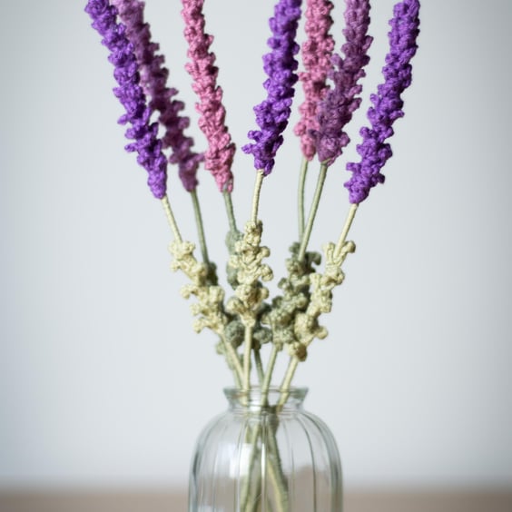 Crochet Lavender Bouquet (Blush Colour Palette)