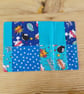 Cushion cover made in a blue cartoon theme with envelope closure.