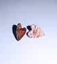 Hammered Copper Heart Stud Earrings (ERCUSTHT2) - UK Free Post - Image 4