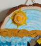 Wooden wall art mermaid and sun - Image 7