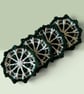 Handmade Crochet Coasters - Set of 4 - Green & White - Image 3