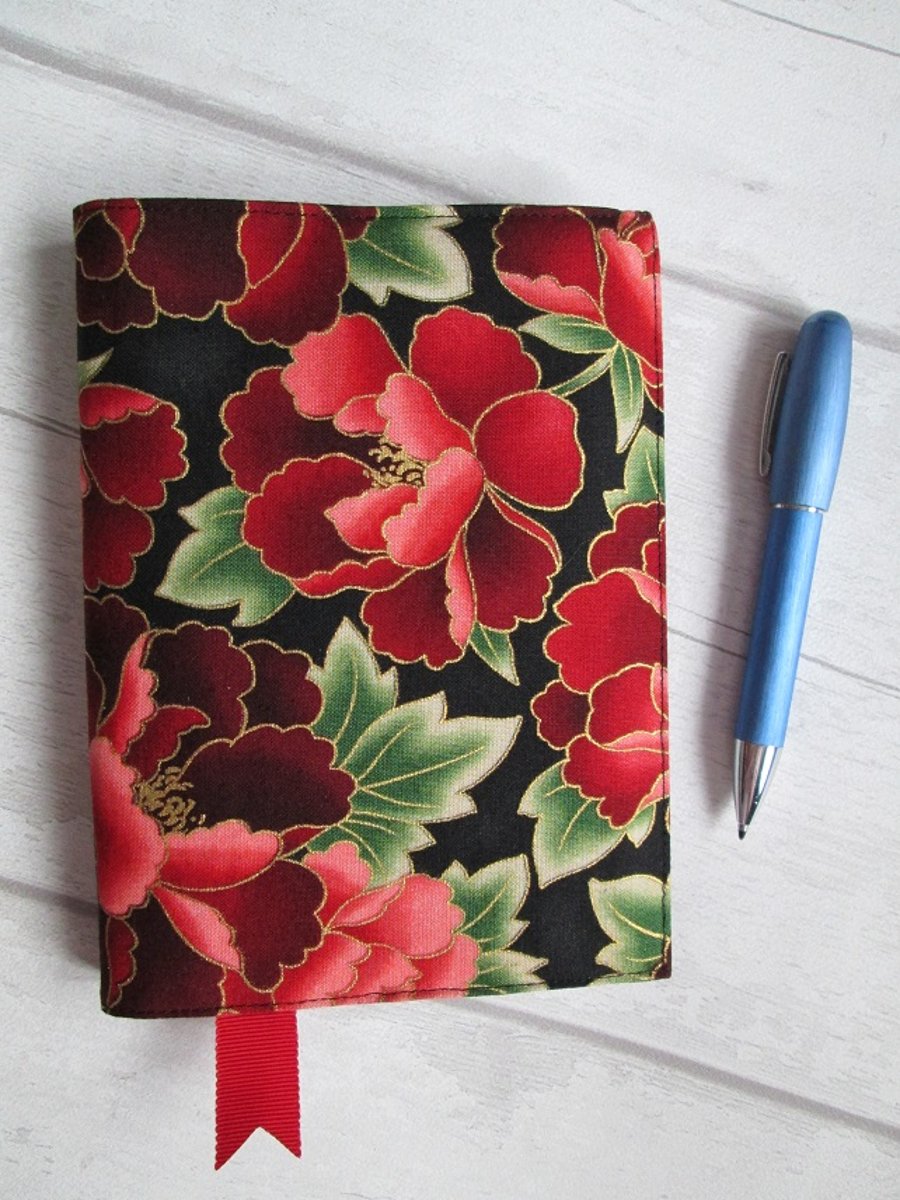 A6 Paeony Reusable Notebook Cover