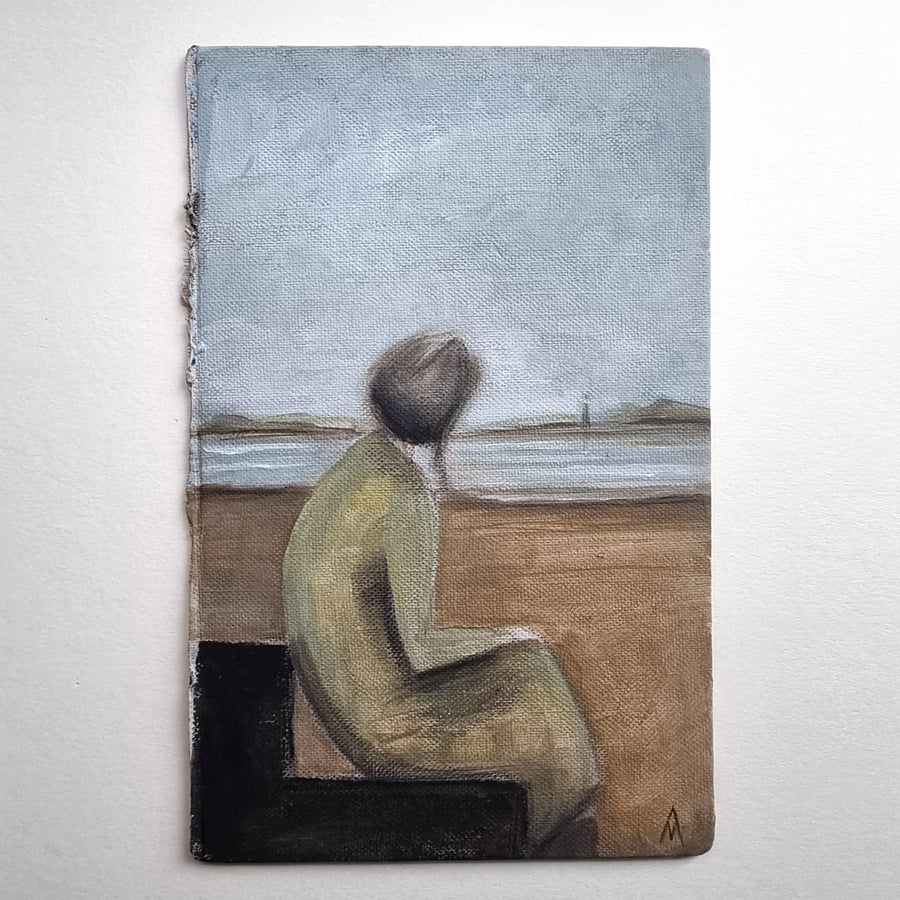 Original Painting - Woman On Beach Art 