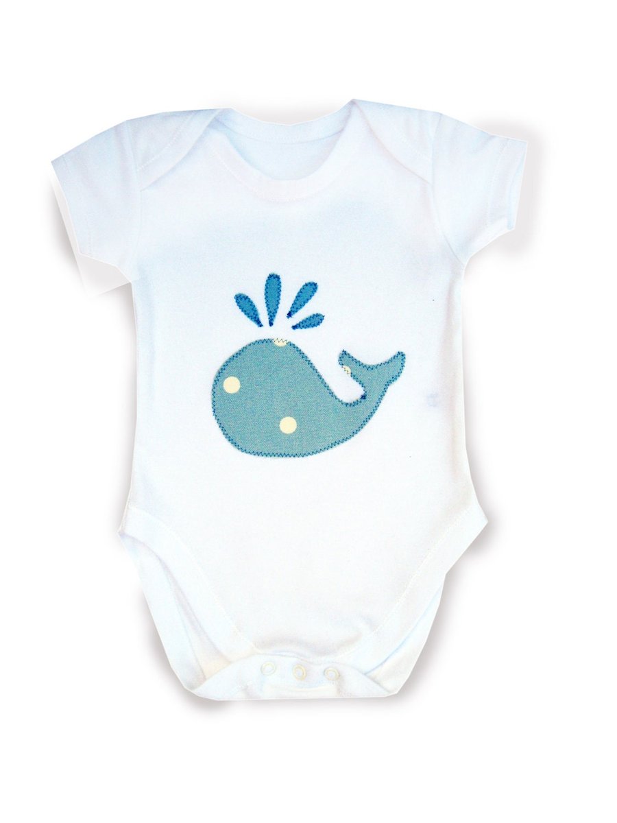 Whale Baby Babygrow, Baby Clothing, Baby Gift