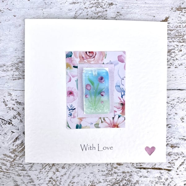 With Love Card with Detachable Light Catcher or Bookmark 