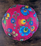 Large Handmade Floral Textile Bowl – Red Folk Water-Resistant Fabric Dish – - Image 2