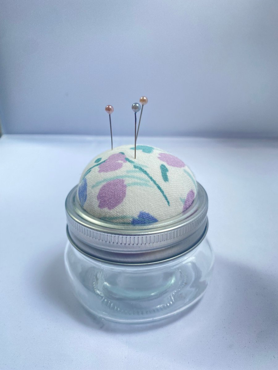 Pin cushion mason jar