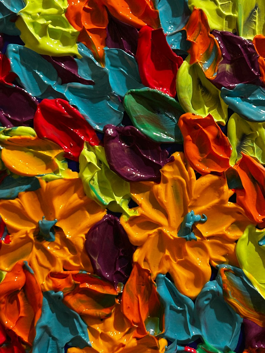 Acrylic Impasto Painting - Pretty Polly  - SOLD