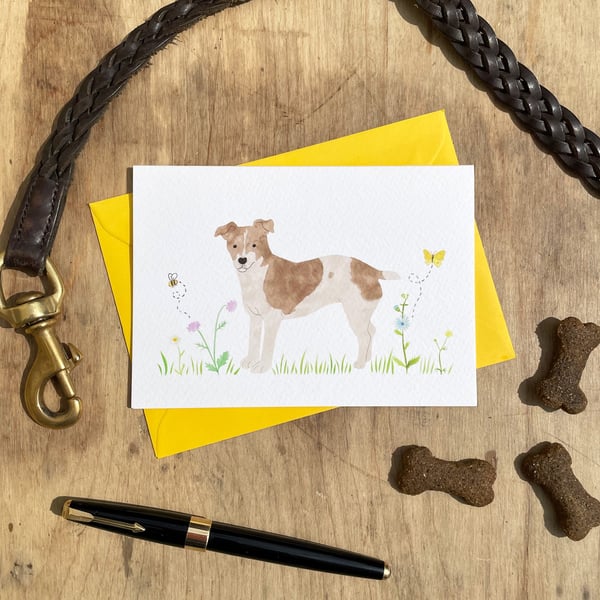 Jude The Jack Russell Illustrated Blank Greeting Card
