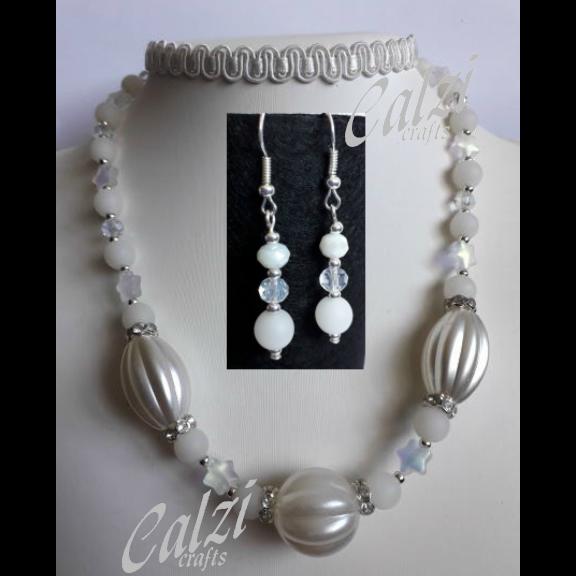 Iridescent Stars & Pearly Bead Jewellery Set
