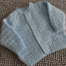 16" Patterned Round Neck Cardigan 