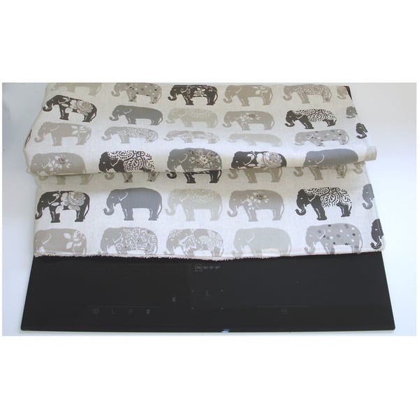 Induction Hob Mat Pad Cover Grey Elephant Electric Oven Kitchen Surface Saver
