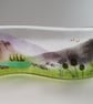 Scottish Highlands landscape, fused glass landscape art, decor for the home.  - Image 2