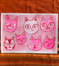 Seven Cats, 2-colour risograph print - Image 4