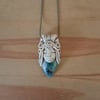 Shattuckite and Polymer Clay Goddess Amulet Pendant 