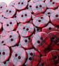 15mm 24L rare: Red Tartan Button - Image 3