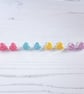 Knitted Heart stud earrings - choose your colour - Image 1