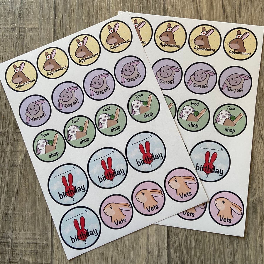 Bunny cute planner stickers
