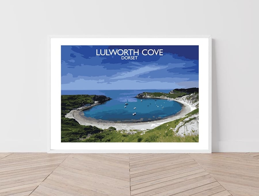 Lulworth Cove, Dorset Art Print Travel Poster Railway Poster Salty Seas Original