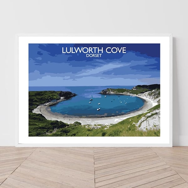 Lulworth Cove, Dorset Art Print Travel Poster Railway Poster Salty Seas Original