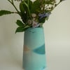 Turquoise Stoneware Vase