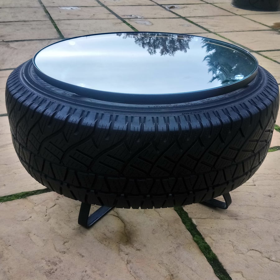 Reclaimed Tyre Coffee Table - Industrial Design Furniture