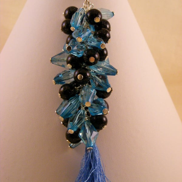 Turquoise and Black Bag Charm