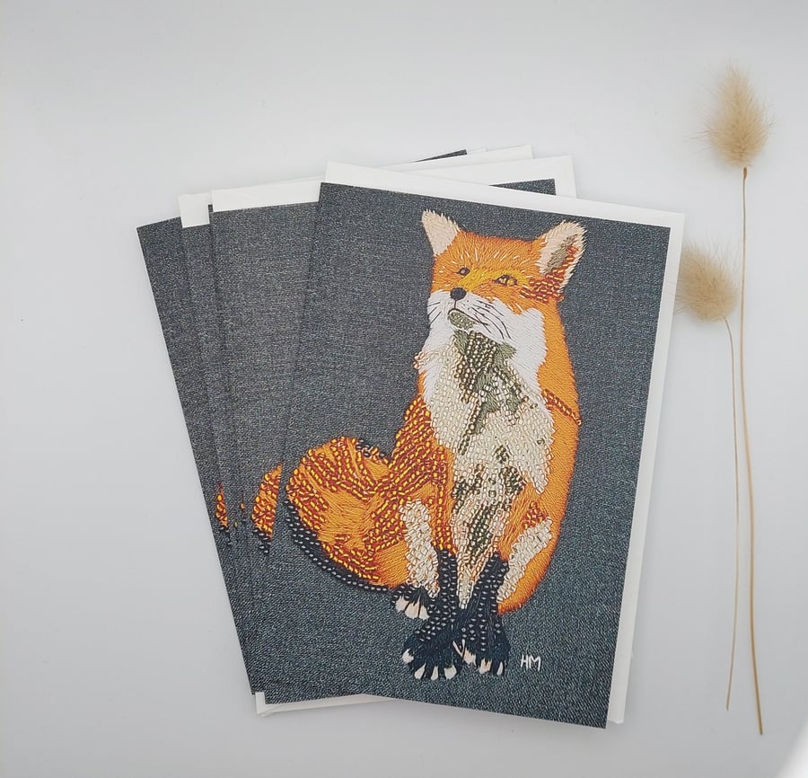 Fox blank greeting card