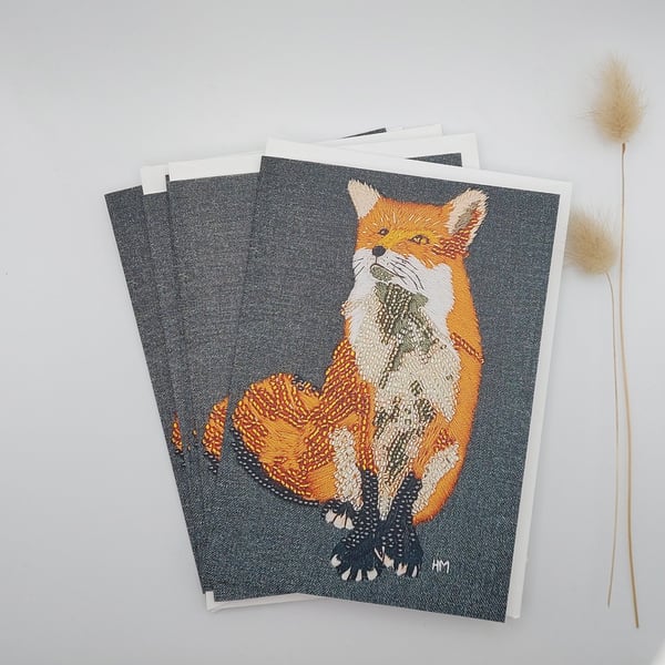 Fox blank greeting card