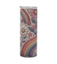 Retro Rainbow & Daisy Floral Sparkle Tumbler - Image 2