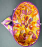 Medium zipped pouch with vibrant purple pansy print - Image 6