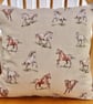 Feature Cushion: Horses design 17" (43cm), Handmade Throw Pillow - Image 2