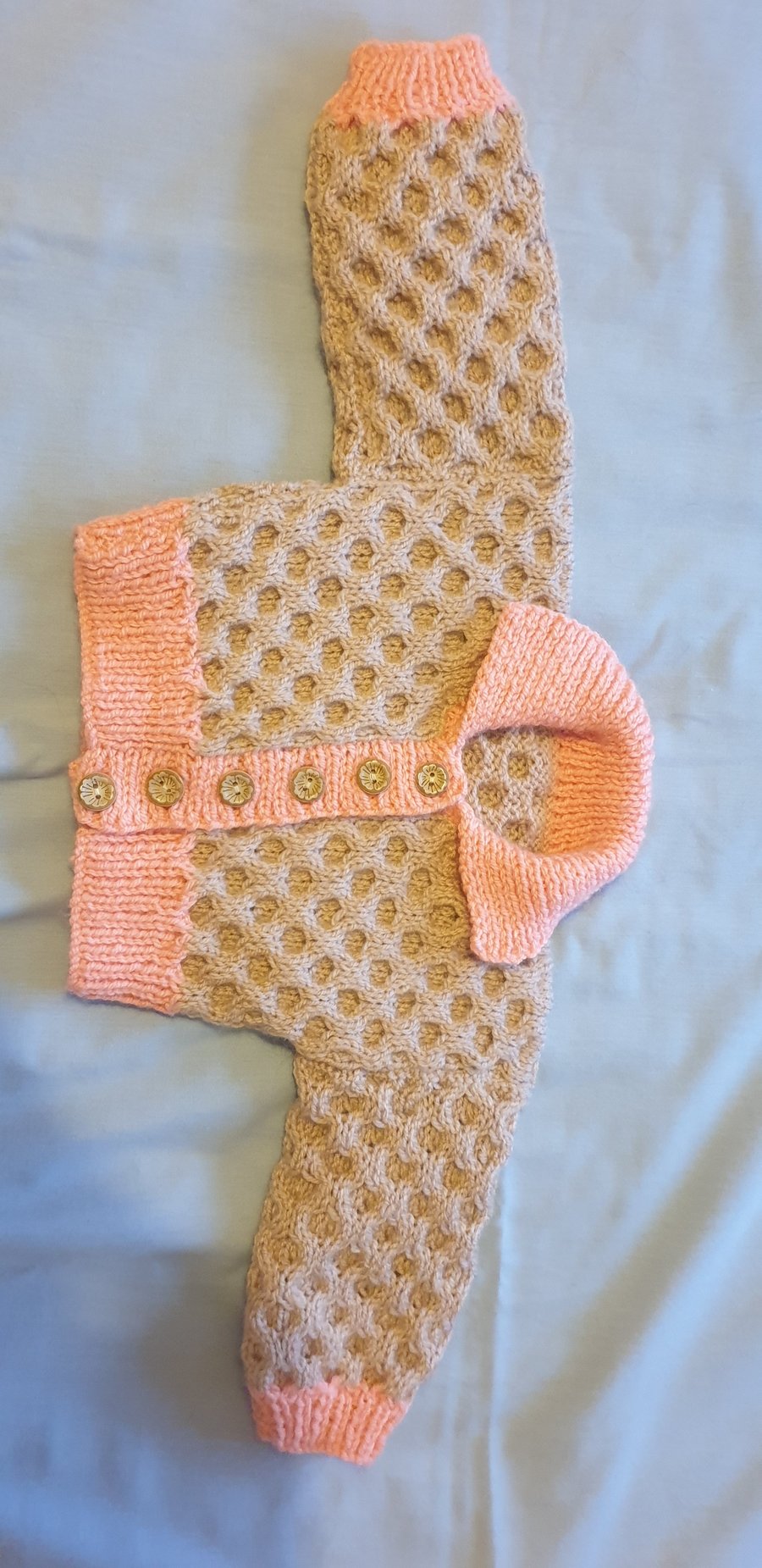 Hand Knitted Baby Cardigan - Folksy