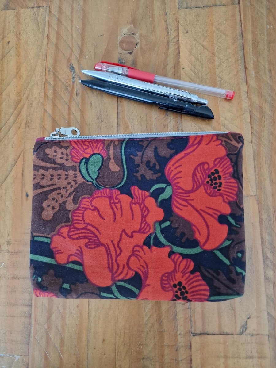 Handmade Floral Zipped Purse - Liberty of London Fabric