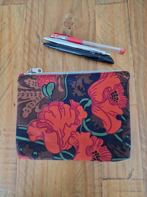 Handmade Floral Zipped Purse - Liberty of London Fabric